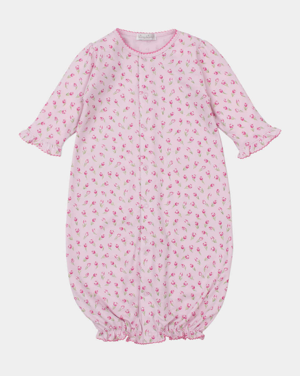 Girl's Tulip Blossoms Convertible Gown, Size Newborn-